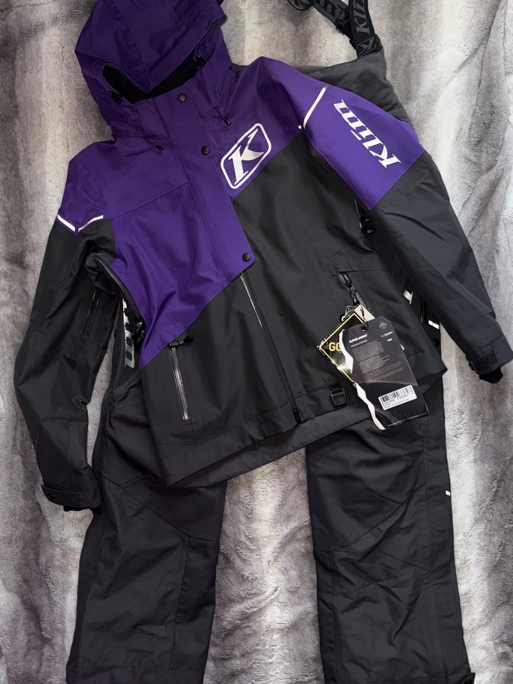 Klim Brand Women’s Purple and Gray Snowmobile Jacket – Waterproof Shell